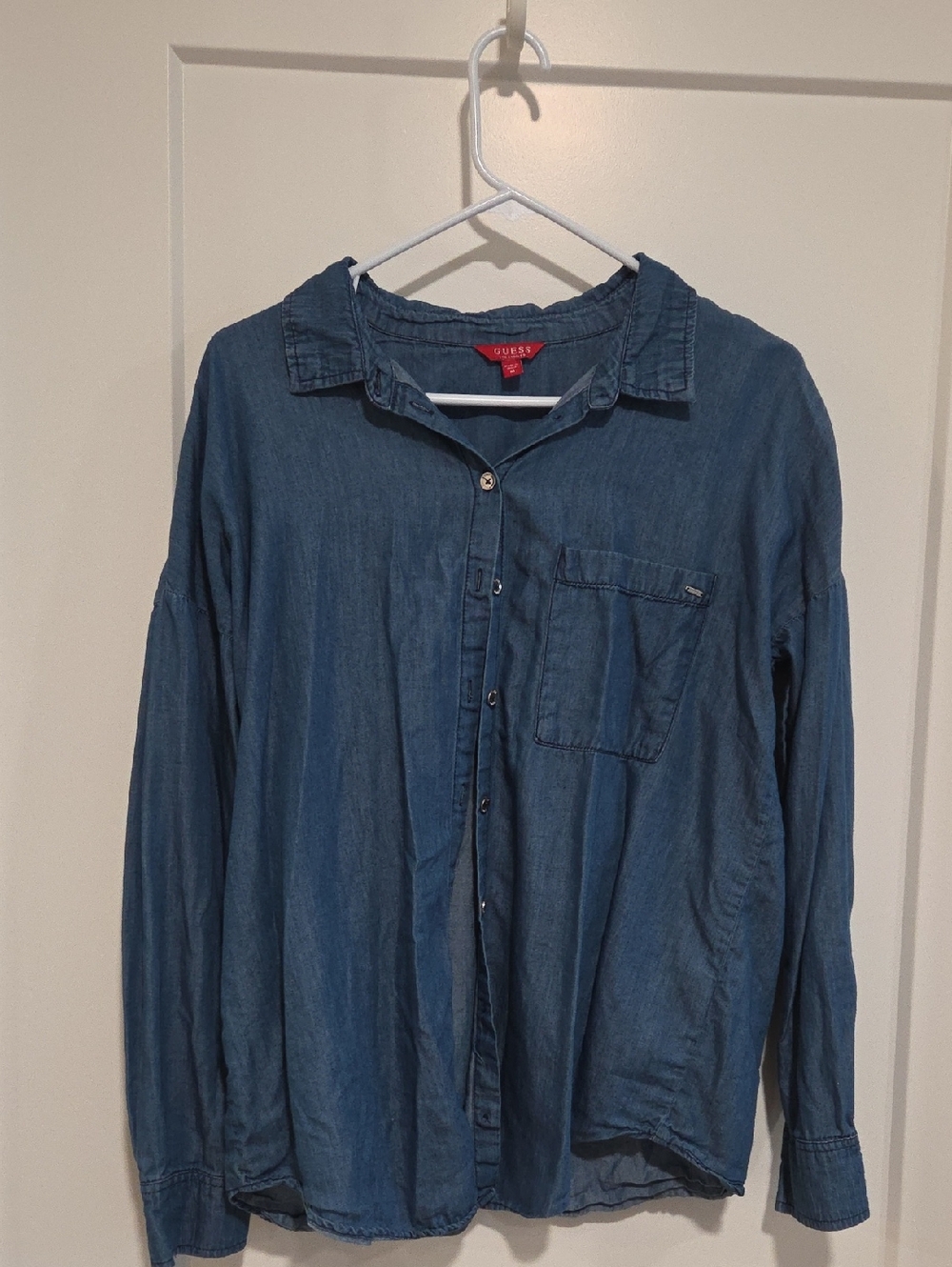 GUESS Indigo Denim Button-Down Shirt